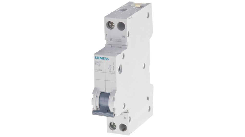 5SY6002-7 MINIATURE CIRCUIT BREAKER, 230V, 6KA, 1+N-POLE/1 MW, C, 2A