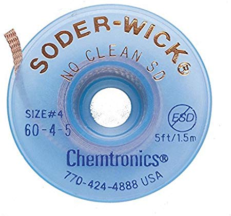 60-4-5 1.5m No Clean Desoldering Braid, Width 2.8mm