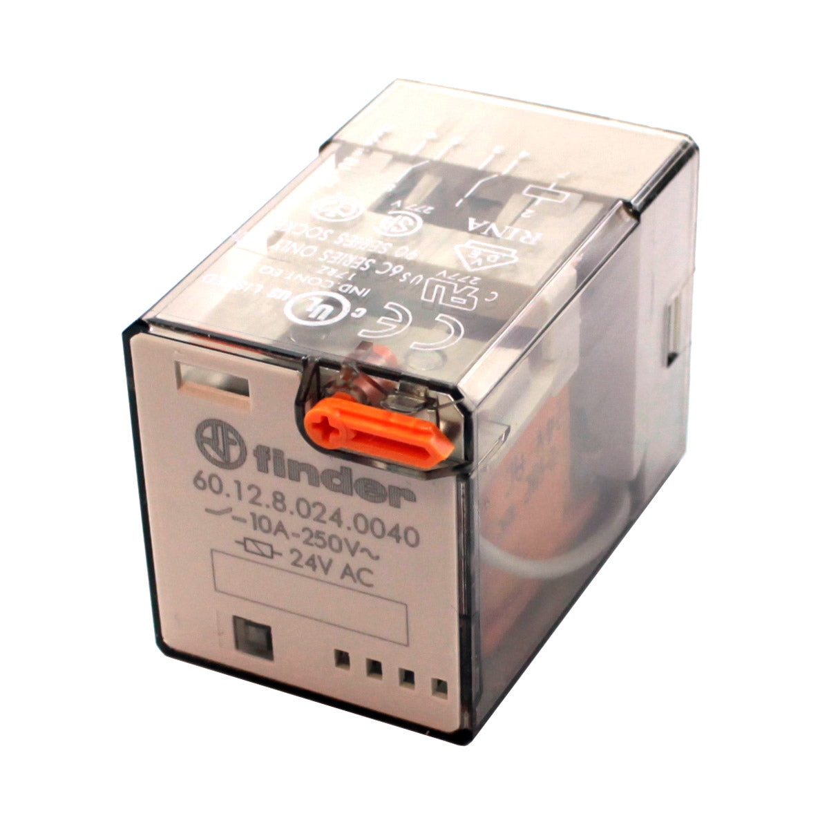 60.12.8.024.0040 General Purpose Relay, DPDT, 10A, 24VDC, 8-Pin Octal Terminal, 60 Series