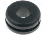 633-02070 HV1207-PVC-FR-BK HellermannTyton HV Black PVC 10mm Cable Grommet for Maximum of 6mm Cable Dia.