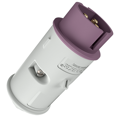 636A IP44 Purple Cable Mount 3P Industrial Power Plug