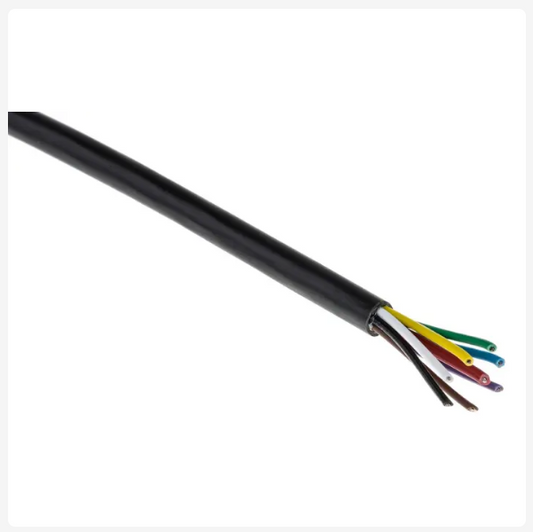 CMD660-4055 Multicore Data Cable, 0.22 mm², 12 Cores, 24 AWG, Unscreened, 100m, Black Sheath