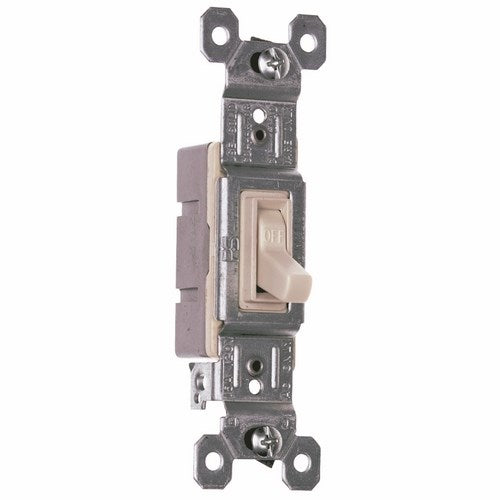 660-LAG Switch Single Pole AC 15A 120V GRD Terminal Light Almond