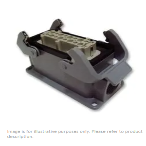 66 30 226 004400 Heavy Duty Connector, Housing & Insert, Han Series, Panel Mount, Receptacle, 10 Contacts, 2 Rows