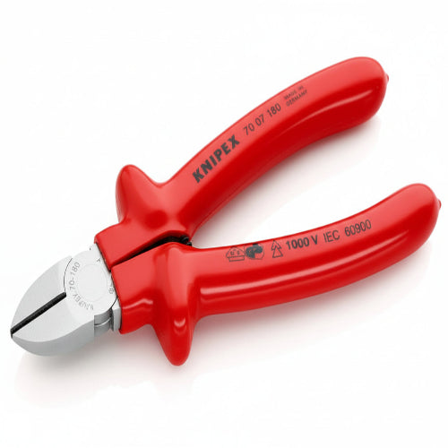 70 07 180 - Knipex - VDE/1000V Insulated Side Cutters