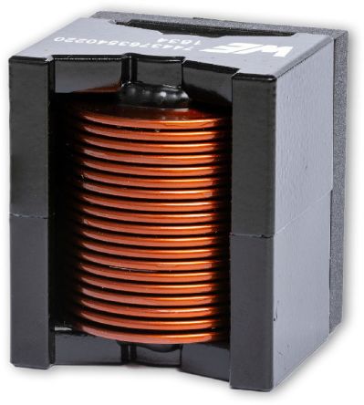 7443763540100 10 μH ±20% MnZn Leaded Inductor, Max SRF:14MHz