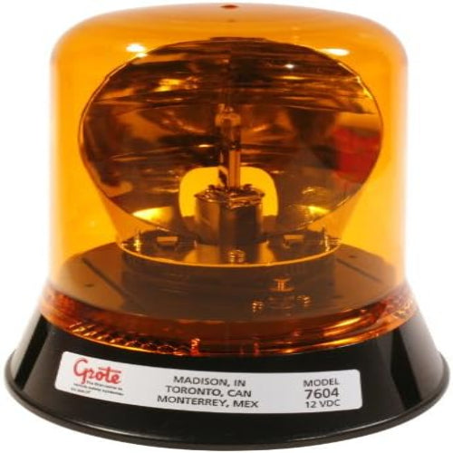 76043 Emergency Lighting, Yellow, Flush Mount Rotating Beacon