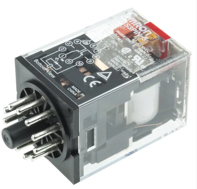 MKS3PIN5AC230 Plug In Power Relay, 230V ac Coil, 10A Switching Current, 3PDT