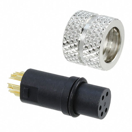 Female cable connector Nickel - Plated, 5 Poles