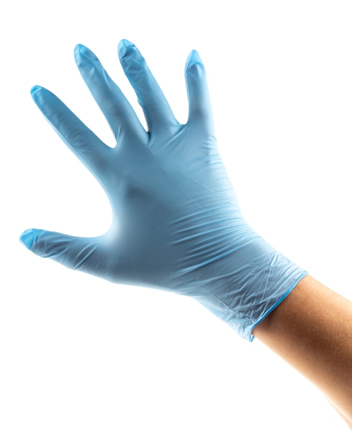 92-670/075 Blue Nitrile Gloves size 7.5 - M Powder-Free