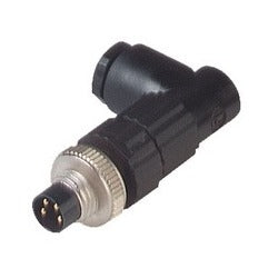 933409100 M8 Male Cable Mount Connector, 4 contacts Plug