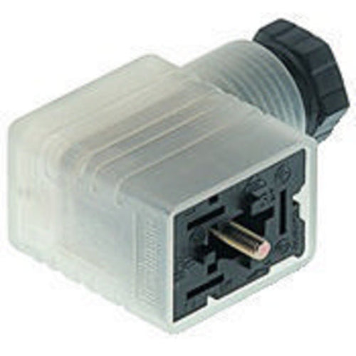 933571100 GML 209 NJ LED 24 YE black GML 2P+E DIN 43650 B, Female Solenoid Valve Connector with Indicator Light, 24 V ac/dc Voltage