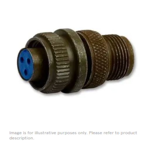 97-3106A-14S-6S Circular Connector, 97 Series, MIL-DTL-5015 Series, Straight Plug, 6 Contacts, Solder Socket