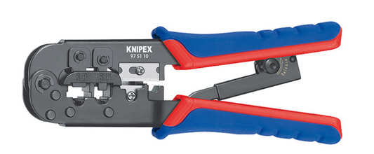 97 51 10 Knipex Crimp Tool, Hand, RJ-11, RJ-12 and RJ-45 Modular Plugs