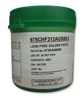 97SC HF212 AGS88,5 AF5 500G JAR Solder Paste, Tub, 217 °C, 500 g