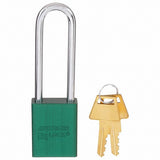 A1107GRN Lockout Padlock, KD, Green, 1-7/8"H