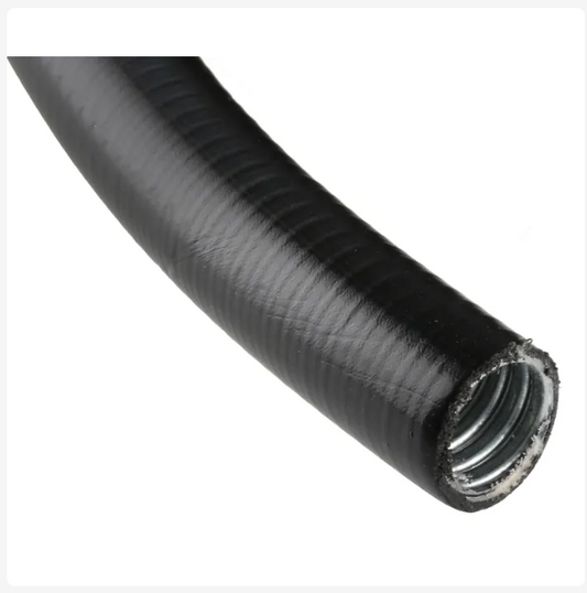 7TCA296030R0190 SPL25/10M Adaptaflex Flexible, Liquid Tight Conduit, 25mm Nominal Diameter, Galvanised Steel, Black