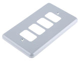 K3494 ALM White 4 Gang Grid Plus Cover Plate