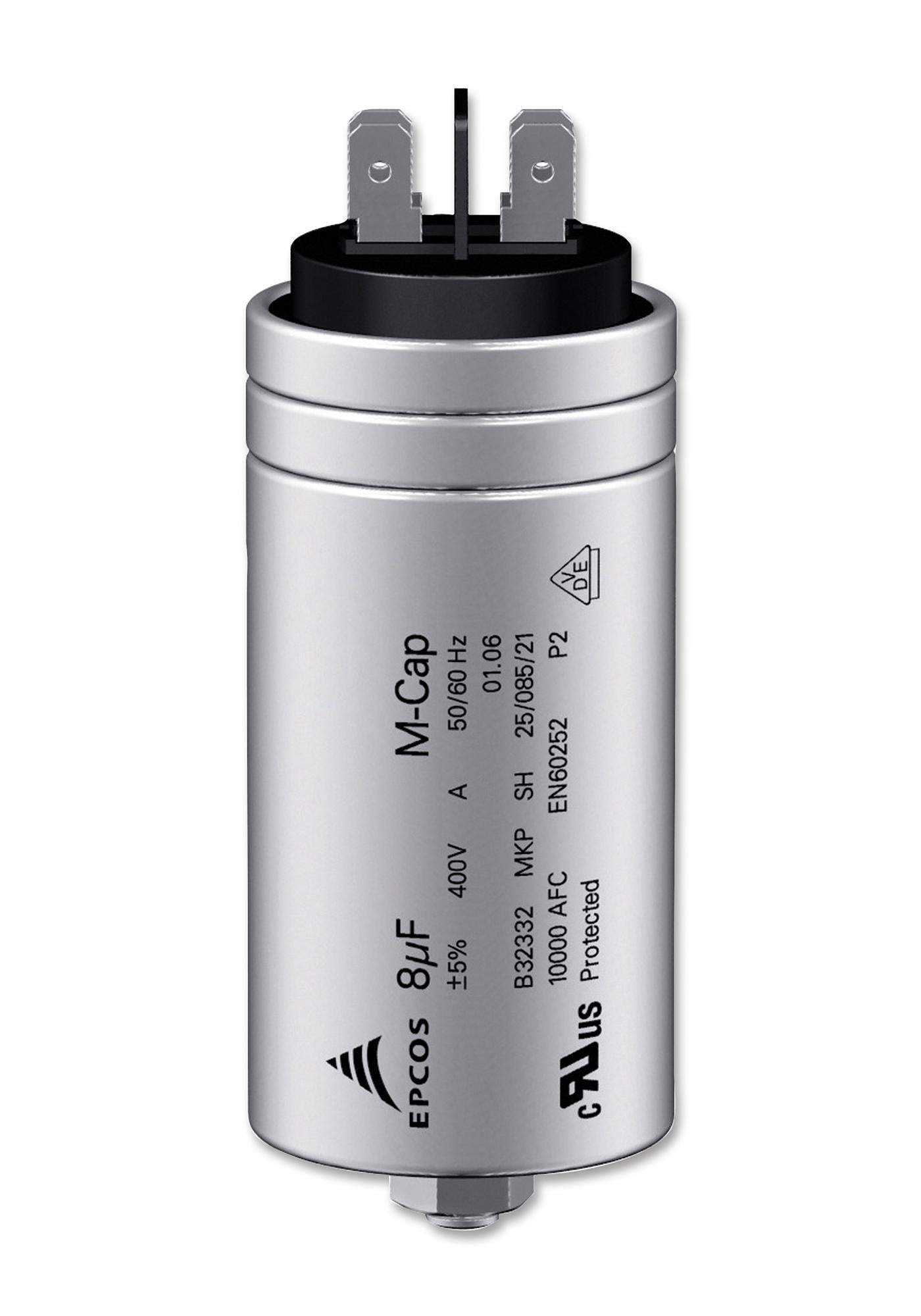 B32332I6506J082 Motor Run Capacitor, Metallized PP, Can, 50 µF