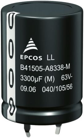 B43505C9337M 330μF Electrolytic Capacitor 400V dc, Snap-In