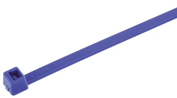111-04800 T50R-PA66-BU (100) Blue Nylon Cable Tie, 200mm x 4.6 mm