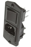 BVA01/Z0000/10 C14 Vertical Panel Mount IEC Plug, 10A