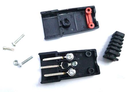 Black IEC C14 Male Plug Rewirable Power Connector 3-pin Socket 10A/250V