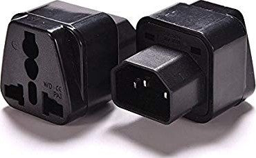 IEC C14 to Universal Female AU US UK EU C13 &1 (2in1) Adapter Power Plug/Socket