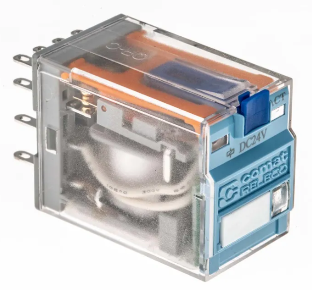 C9-A41FX/024VDC Power Relay, 4PDT, 24 VDC, 5 A, C9-A41 Series, Socket, DC