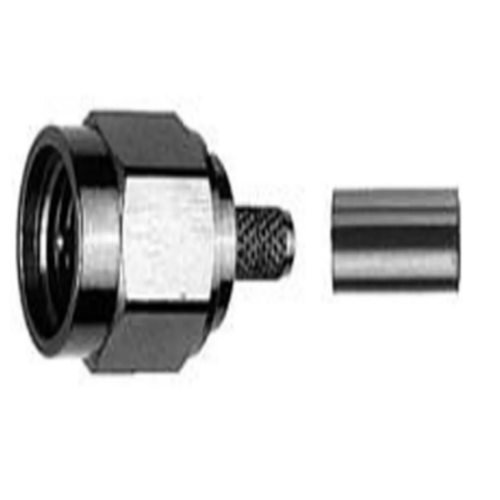 J01150A0049 Straight 50Ω Cable Mount SMA Connector, Crimp Termination