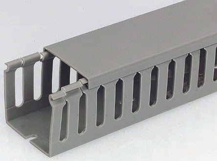 CMD3011924 Panel Trunking Grey, Open Slot, W25 mm x D25mm