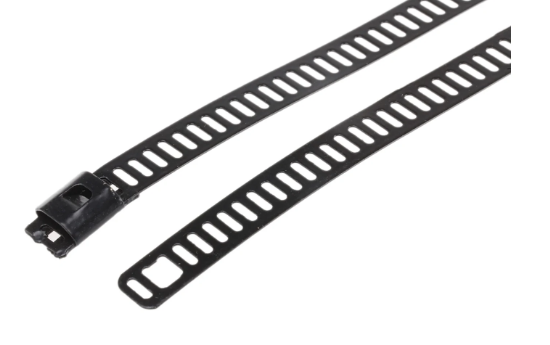 CMD121652 Black Polyester Coated Stainless Steel Ladder Cable Tie