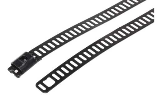 CMD121652 Black Polyester Coated Stainless Steel Ladder Cable Tie