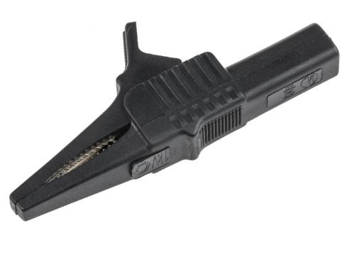 BU-65-0 Crocodile Clip, Steel Contact, 30A, Black