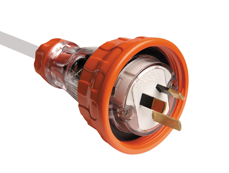 56P310 White Cable Mount Industrial Power Plug