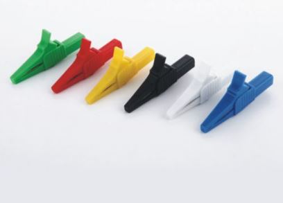 BU-65-6 Alligator Clip, Steel Contact, 30A, Blue