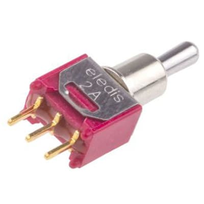 CMD4480804 SPDT Toggle Switch, On-Off-On, PCB