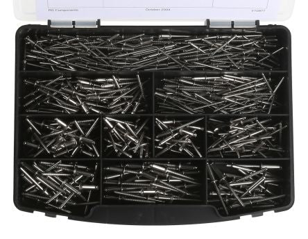CMD493-5483 Plain Stainless Steel Blind Rivet Set, 465 pieces