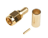 CMD5462807 Straight Cable Mount SMA Connector, Crimp Termination
