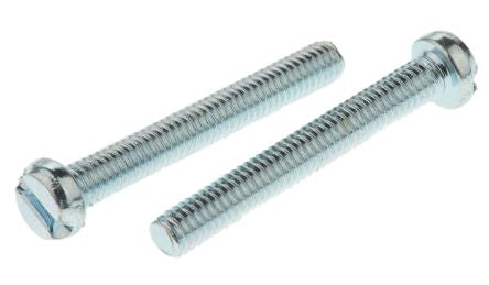 CMD5466275 M4 Cheese Head, 30mm Steel Slot Bright Zinc Plated0.7