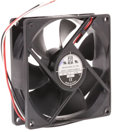 CMD6197194 24 V dc, DC Axial Fan, 92.5 x 92.5 x 25mm, 90m³/h, 3.6W