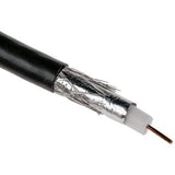 CMD9135051 Black Unterminated to Unterminated RG6 Coaxial Cable, 75 Ω 6.5mm OD 100m