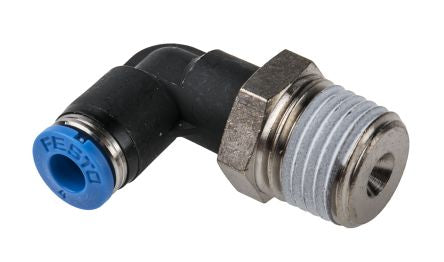 QSL-1/4-8 Elbow Connector, R 1/4 Male, Push In 8 mm
