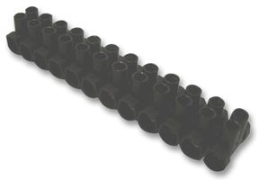 CTSOS433/12BK Panel Mount Barrier Terminal Block, 2 Row, 12 Ways, 10 mm