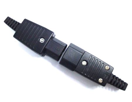 Black IEC C14 Male Plug Rewirable Power Connector 3-pin Socket 10A/250V