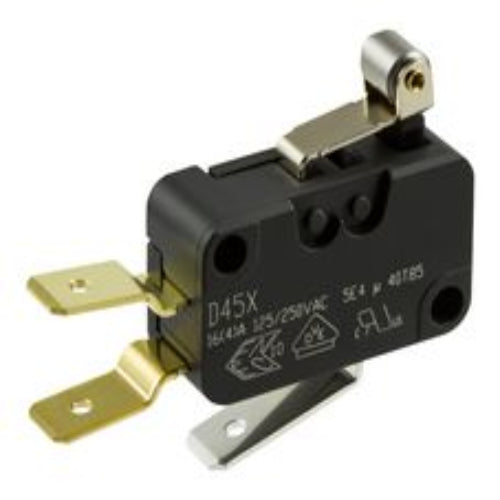 D459-V3RA Microswitch, Snap Action, Roller Lever, SPDT, Quick Connect