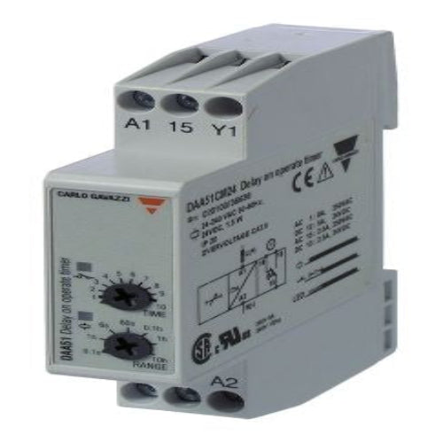 DAA51CM24 Rail Mount Timer Relay, 24 → 240 V ac, 24V dc, 2-Contact, 0.1 s → 100h, 1-Function, SPDT