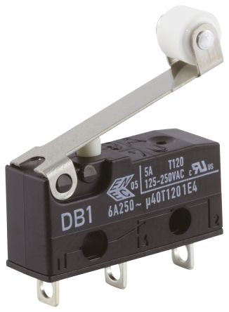 DB SERIES, SPDT, SOLDER, 6 A, 250 VAC, C