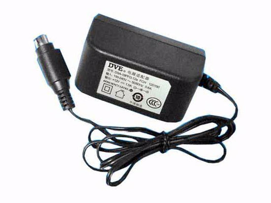 DSA-18PFG-12A AC Adapter 5V-12V 12V 1.5A, 4-Pin Din, US 2P Plug