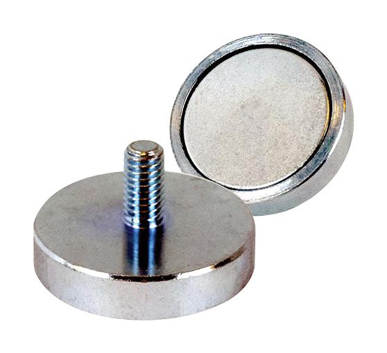 E1056/NEO NDFEB SHALLOW POT 40X8MM M8 MALE